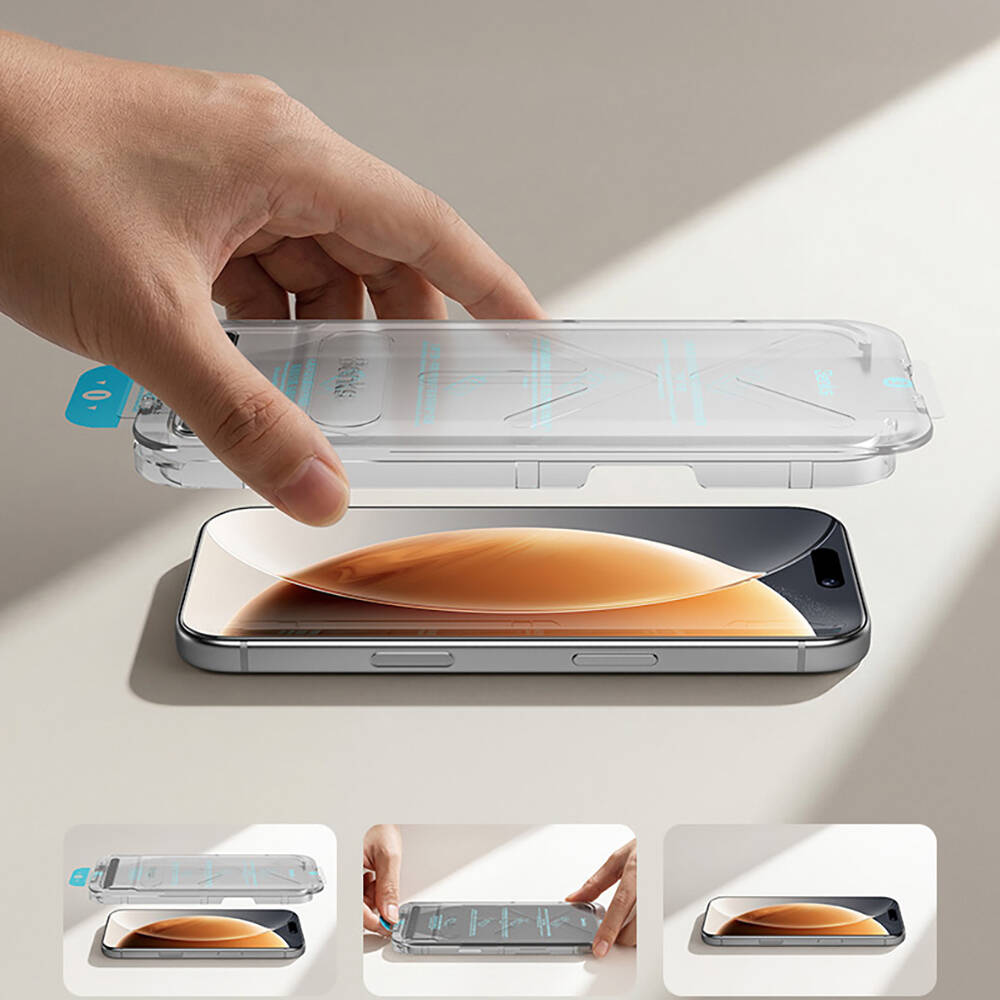 Apple iPhone 17 Pro Max Benks OmniWarrior Privacy Cam Ekran Koruyucu + Kolay Uygulama Aparatlı - 7
