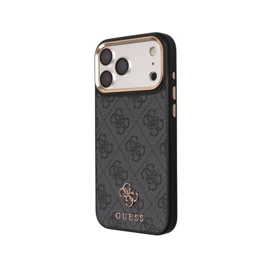 Apple iPhone 17 Pro Max Guess Orjinal Lisanslı 4G ve Yazı Logolu Kılıf + Kartlık + Askı İpi 3in1 Aksesuar Seti - 9