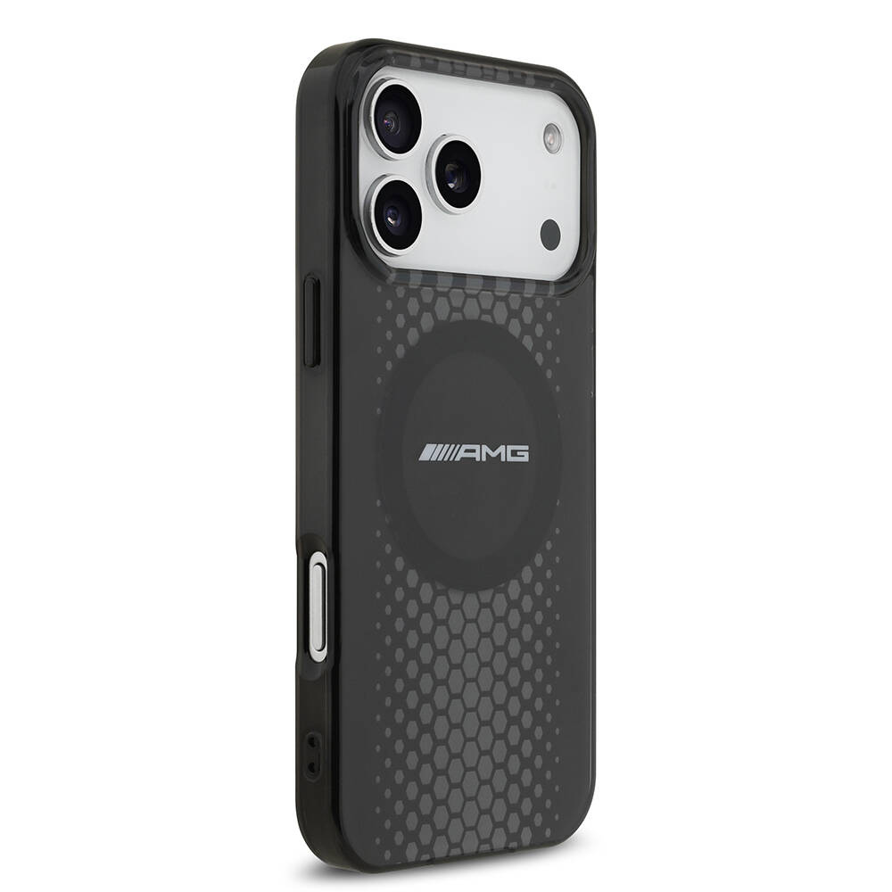 Apple iPhone 17 Pro Max Kılıf AMG Orjinal Lisanslı Çift Katmanlı Büyük Logolu Petek Desenli Kapak - 5