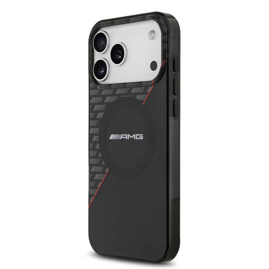 Apple iPhone 17 Pro Max Kılıf AMG Orjinal Lisanslı M-safe Şarj Özellikli Çift Katmanlı Kırmızı Çapraz Çizgili Kapak - 3