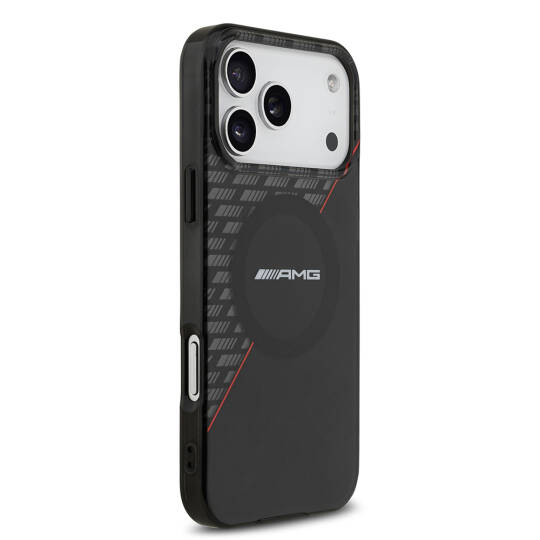 Apple iPhone 17 Pro Max Kılıf AMG Orjinal Lisanslı M-safe Şarj Özellikli Çift Katmanlı Kırmızı Çapraz Çizgili Kapak - 5