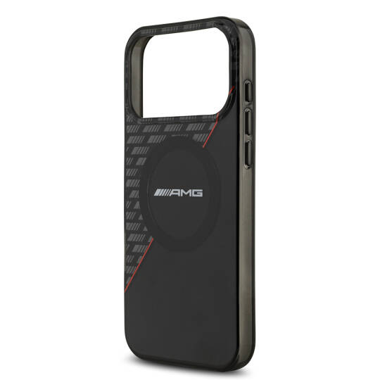 Apple iPhone 17 Pro Max Kılıf AMG Orjinal Lisanslı M-safe Şarj Özellikli Çift Katmanlı Kırmızı Çapraz Çizgili Kapak - 7