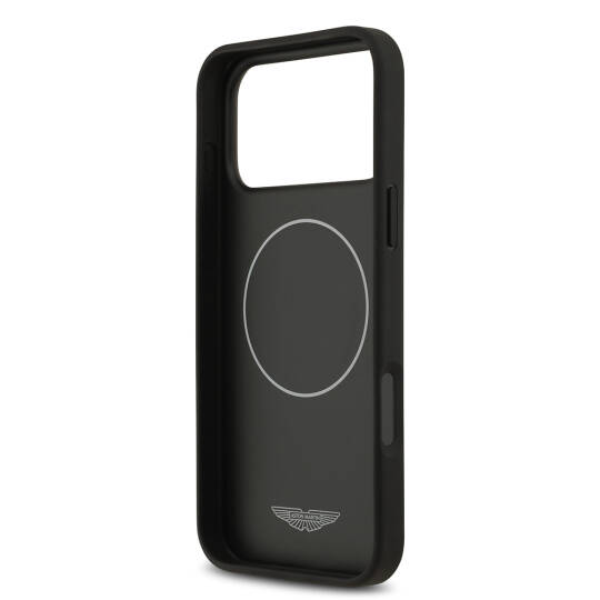 Apple iPhone 17 Pro Max Kılıf Aston Martin Orjinal Lisanslı M-safe Şarj Özellikli Karbon Fiber Kapak - 8