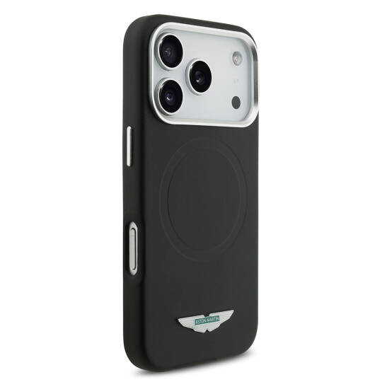 Apple iPhone 17 Pro Max Kılıf Aston Martin Orjinal Lisanslı M-safe Şarj Özellikli Metal Logolu PU Deri Kapak - 5