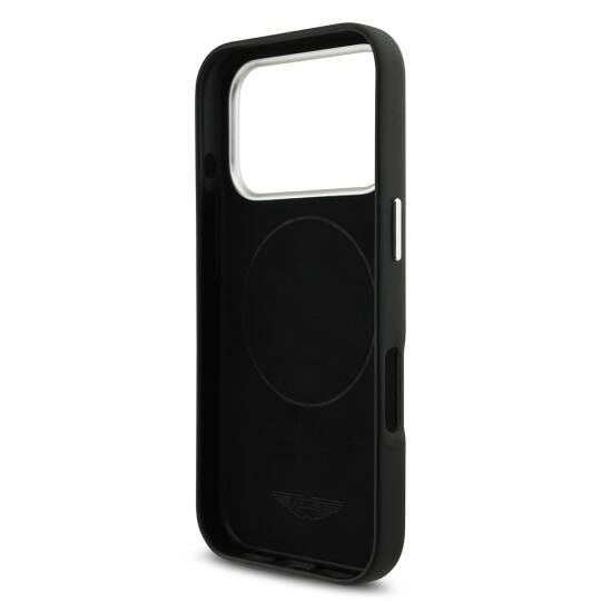 Apple iPhone 17 Pro Max Kılıf Aston Martin Orjinal Lisanslı M-safe Şarj Özellikli Metal Logolu PU Deri Kapak - 8