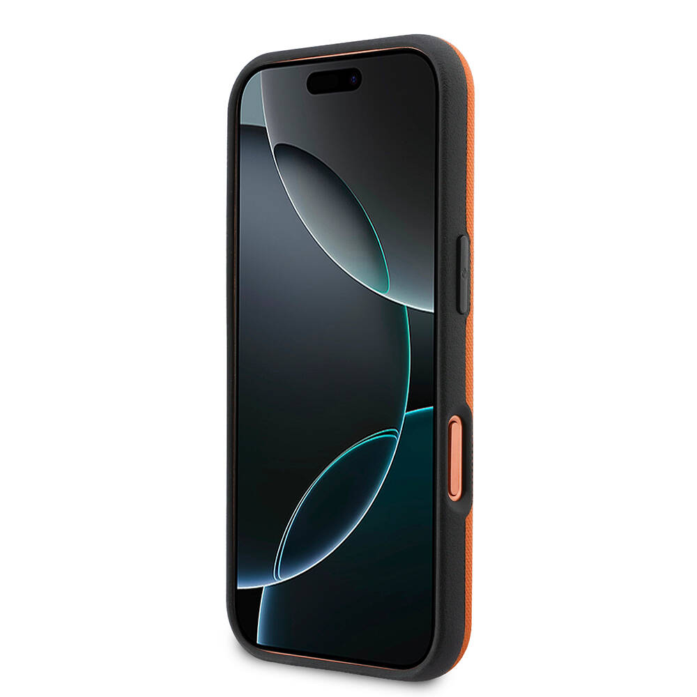 Apple iPhone 17 Pro Max Kılıf BMW Orjinal Lisanslı M-safe Şarj Özellikli Halka Tasarımlı M Logolu PU Deri Kapak - 5