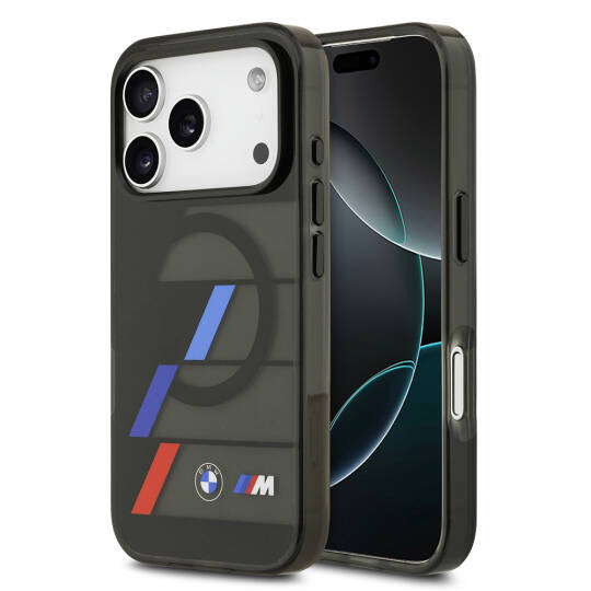Apple iPhone 17 Pro Max Kılıf BMW Orjinal Lisanslı M-safe Şarj Özellikli IML Baskılı Üç Renkli M Dizayn Kapak - 2