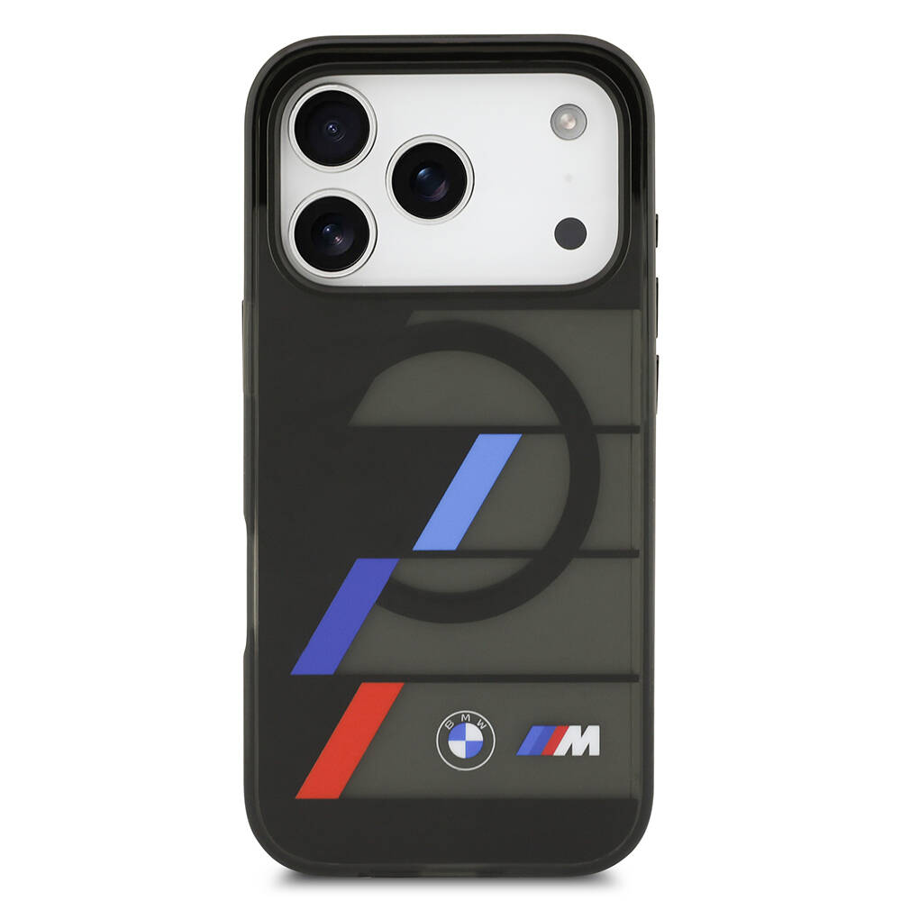 Apple iPhone 17 Pro Max Kılıf BMW Orjinal Lisanslı M-safe Şarj Özellikli IML Baskılı Üç Renkli M Dizayn Kapak - 4