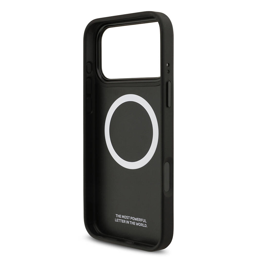 Apple iPhone 17 Pro Max Kılıf BMW Orjinal Lisanslı M-safe Şarj Özellikli Karbon Fiber Metal Logolu Kapak - 8