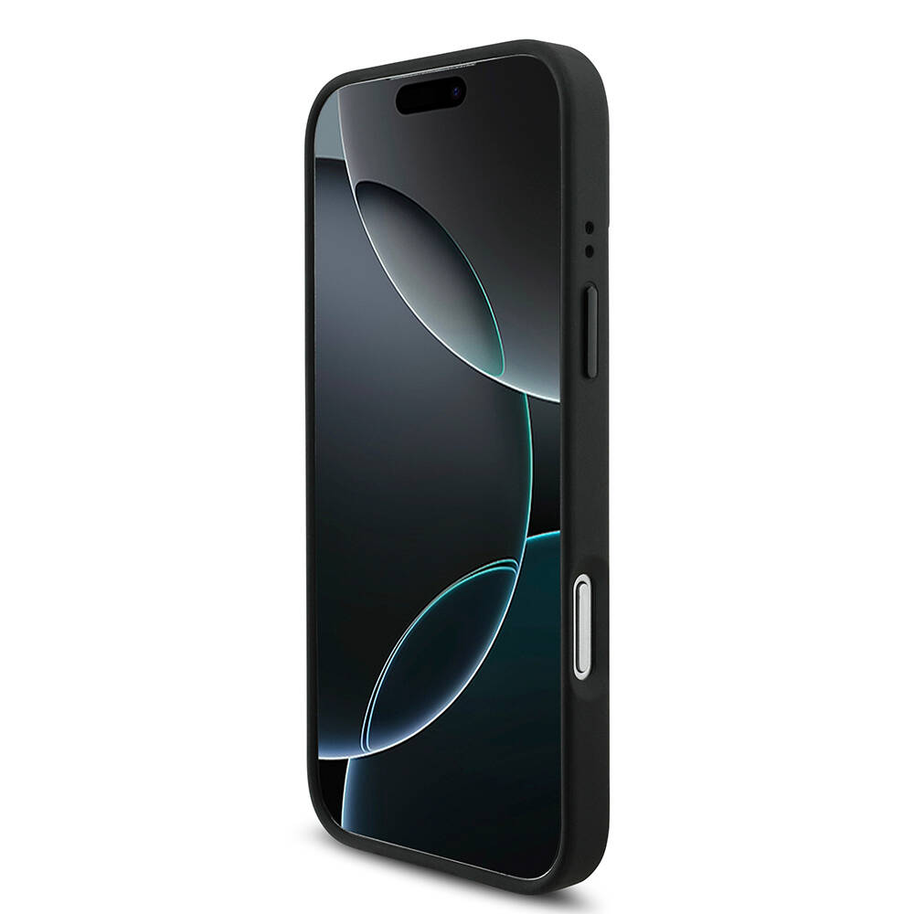Apple iPhone 17 Pro Max Kılıf BMW Orjinal Lisanslı M-safe Şarj Özellikli M Logolu Üç Şeritli Delikli Deri Kapak - 7