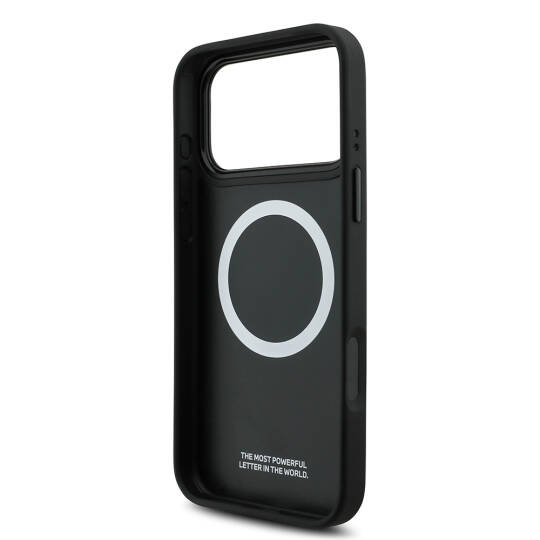 Apple iPhone 17 Pro Max Kılıf BMW Orjinal Lisanslı M-safe Şarj Özellikli Metal BMW ve M Logolu PU Karbon Tasarımlı Kapak - 9