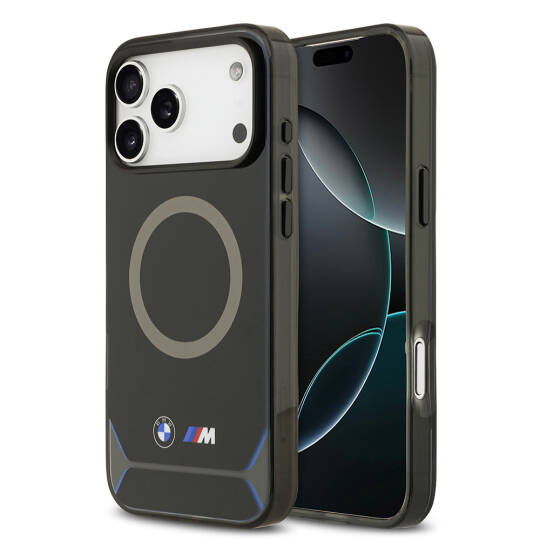 Apple iPhone 17 Pro Max Kılıf BMW Orjinal Lisanslı M-safe Şarj Özellikli Metal Buton Tasarımlı IML Baskılı M Dizayn Kapak - 2