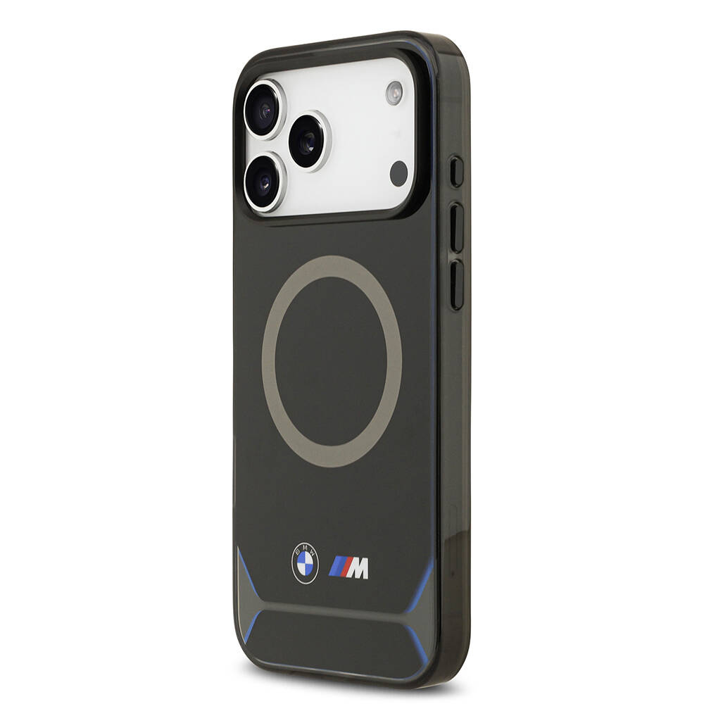 Apple iPhone 17 Pro Max Kılıf BMW Orjinal Lisanslı M-safe Şarj Özellikli Metal Buton Tasarımlı IML Baskılı M Dizayn Kapak - 3