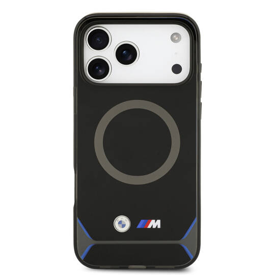 Apple iPhone 17 Pro Max Kılıf BMW Orjinal Lisanslı M-safe Şarj Özellikli Metal Buton Tasarımlı IML Baskılı M Dizayn Kapak - 4