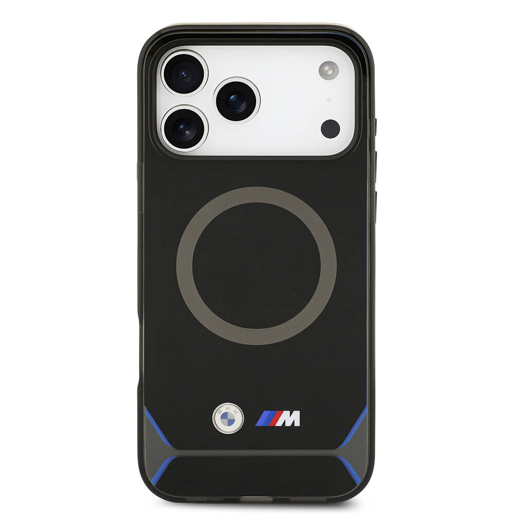 Apple iPhone 17 Pro Max Kılıf BMW Orjinal Lisanslı M-safe Şarj Özellikli Metal Buton Tasarımlı IML Baskılı M Dizayn Kapak - 4