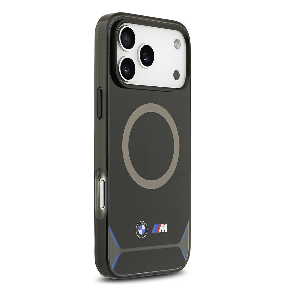 Apple iPhone 17 Pro Max Kılıf BMW Orjinal Lisanslı M-safe Şarj Özellikli Metal Buton Tasarımlı IML Baskılı M Dizayn Kapak - 5