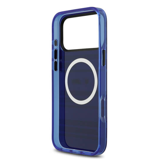 Apple iPhone 17 Pro Max Kılıf BMW Orjinal Lisanslı M-safe Şarj Özellikli Metal Kamera Butonlu Yatay Şeritli M Dizayn Kapak - 17
