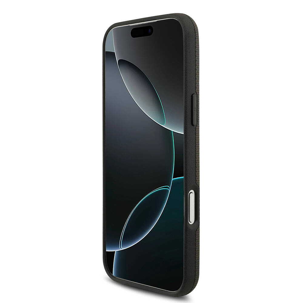 Apple iPhone 17 Pro Max Kılıf BMW Orjinal Lisanslı M-safe Şarj Özellikli Metal Logolu Delikli M Dizayn Deri Kapak - 10