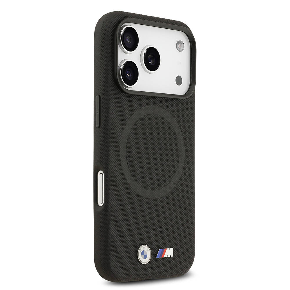Apple iPhone 17 Pro Max Kılıf BMW Orjinal Lisanslı M-safe Şarj Özellikli Metal Logolu Delikli M Dizayn Deri Kapak - 15