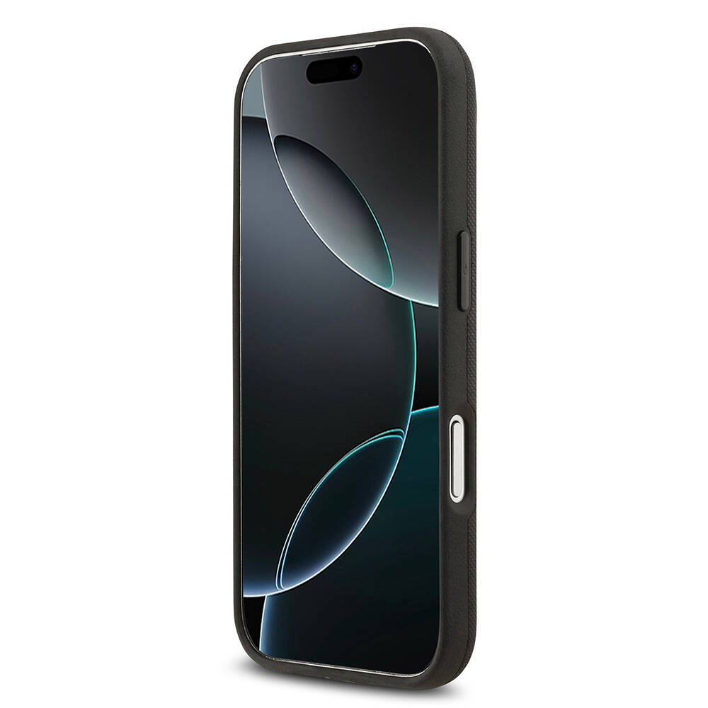Apple iPhone 17 Pro Max Kılıf BMW Orjinal Lisanslı M-safe Şarj Özellikli Metal Logolu Delikli M Dizayn Deri Kapak - 16