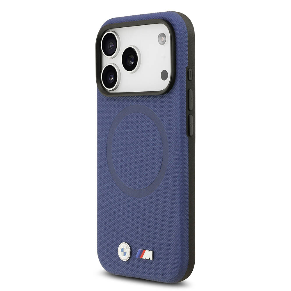 Apple iPhone 17 Pro Max Kılıf BMW Orjinal Lisanslı M-safe Şarj Özellikli Metal Logolu Delikli M Dizayn Deri Kapak - 25