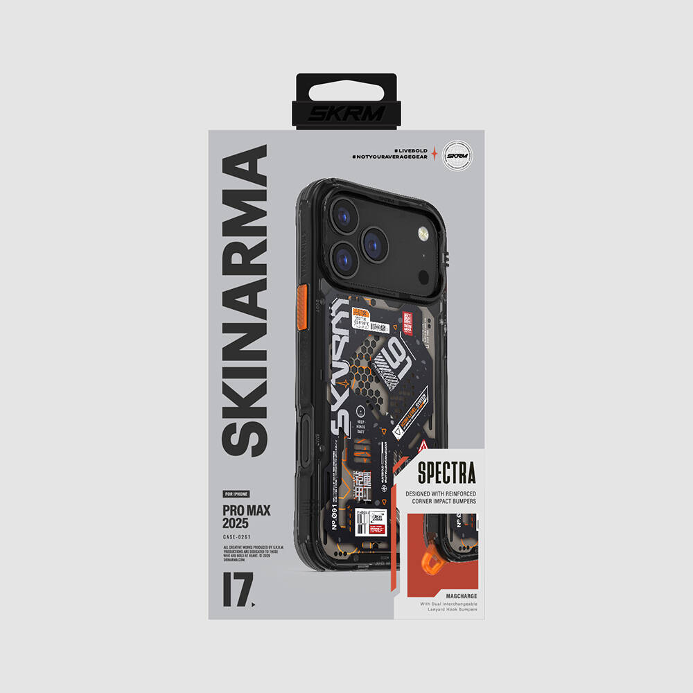 Apple iPhone 17 Pro Max Kılıf Desenli Airbag Tasarımlı Skinarma Spectra Kapak - 11