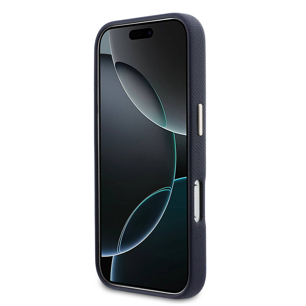 Apple iPhone 17 Pro Max Kılıf Guess Orjinal Lisanslı 4G Büyük Metal Kamera Çerçeveli PU Deri Resin Kapak - 21