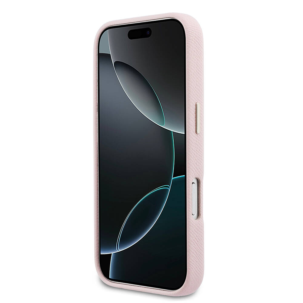 Apple iPhone 17 Pro Max Kılıf Guess Orjinal Lisanslı 4G Büyük Metal Kamera Çerçeveli PU Deri Resin Kapak - 5