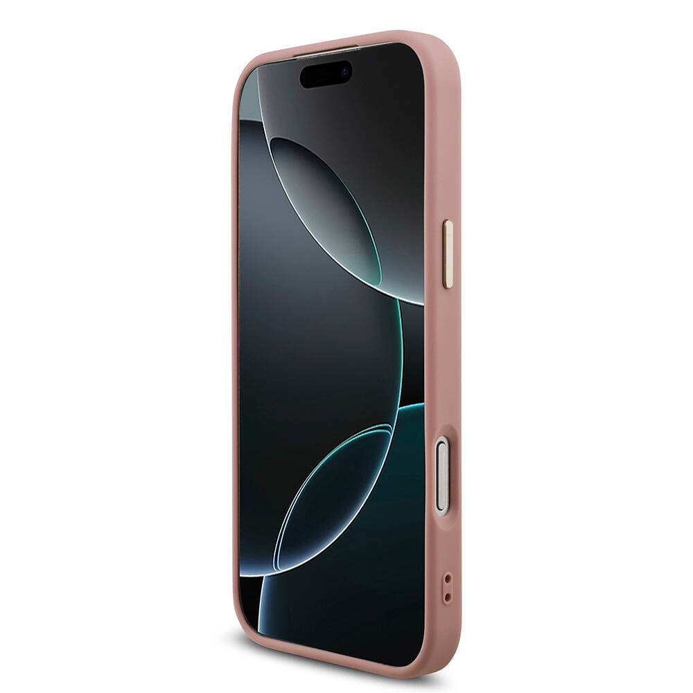 Apple iPhone 17 Pro Max Kılıf Guess Orjinal Lisanslı 4G Büyük Metal Kamera Çerçeveli ve Logolu Glitter Kapak - 9