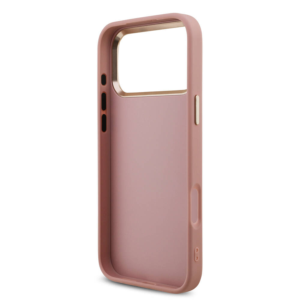 Apple iPhone 17 Pro Max Kılıf Guess Orjinal Lisanslı 4G Büyük Metal Kamera Çerçeveli ve Logolu Glitter Kapak - 11