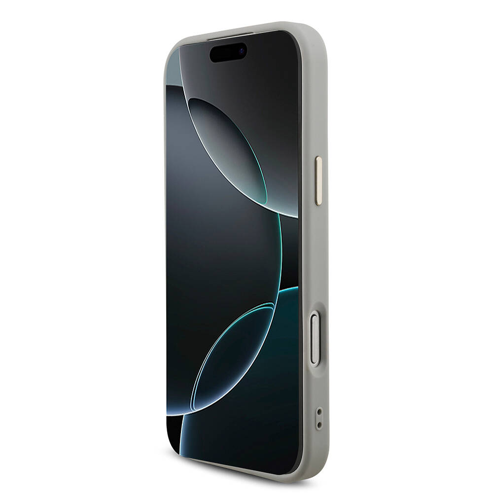 Apple iPhone 17 Pro Max Kılıf Guess Orjinal Lisanslı 4G Büyük Metal Kamera Çerçeveli ve Logolu Glitter Kapak - 16
