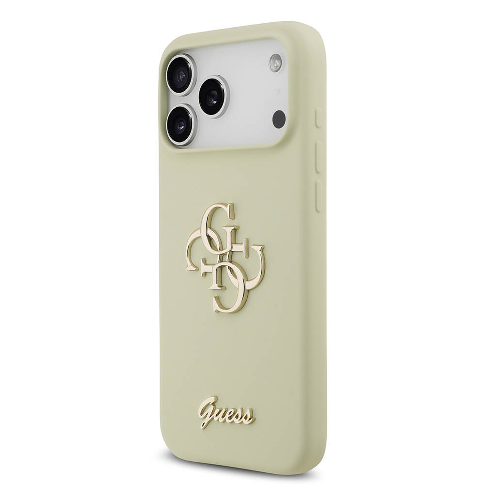 Apple iPhone 17 Pro Max Kılıf Guess Orjinal Lisanslı Grained Yazı Logolu Kapak - 6
