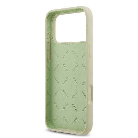 Apple iPhone 17 Pro Max Kılıf Guess Orjinal Lisanslı Grained Yazı Logolu Kapak - 11