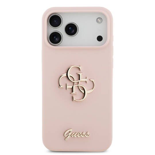 Apple iPhone 17 Pro Max Kılıf Guess Orjinal Lisanslı Grained Yazı Logolu Kapak - 13