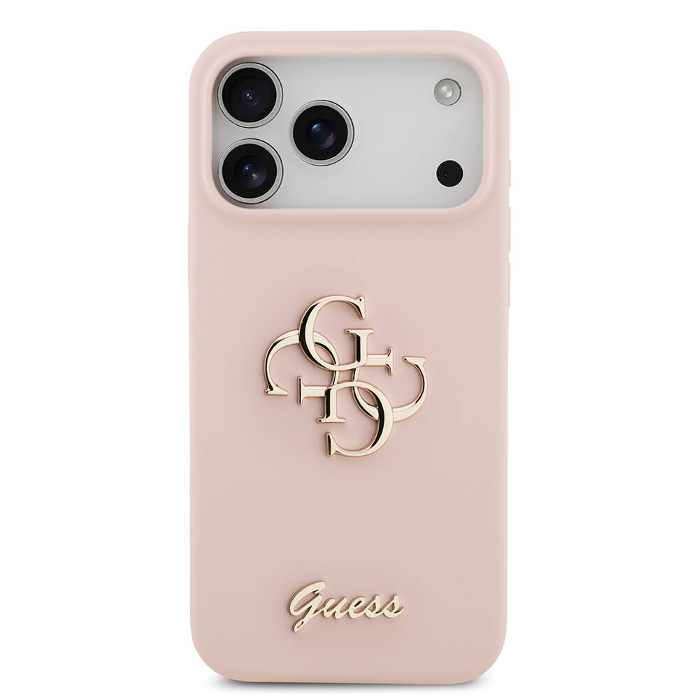 Apple iPhone 17 Pro Max Kılıf Guess Orjinal Lisanslı Grained Yazı Logolu Kapak - 13