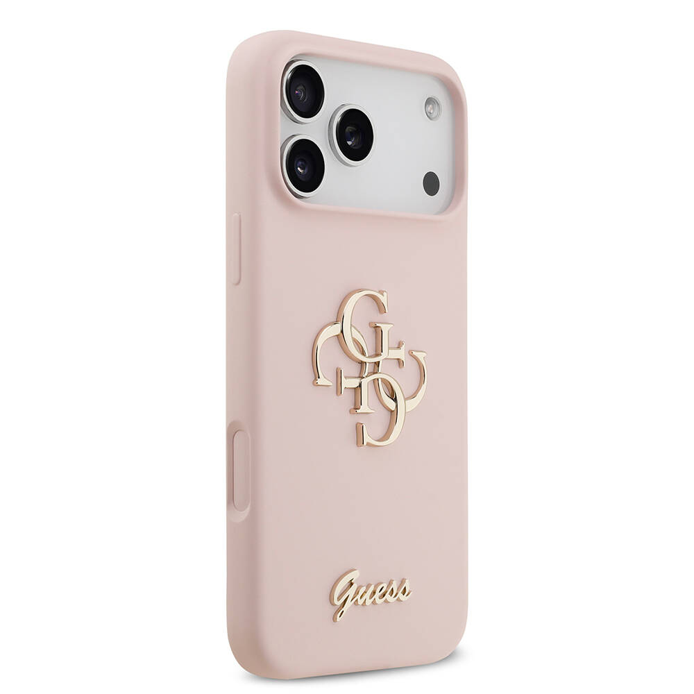 Apple iPhone 17 Pro Max Kılıf Guess Orjinal Lisanslı Grained Yazı Logolu Kapak - 14