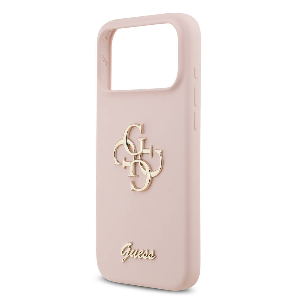 Apple iPhone 17 Pro Max Kılıf Guess Orjinal Lisanslı Grained Yazı Logolu Kapak - 16