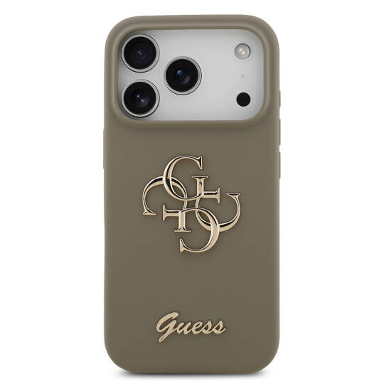Apple iPhone 17 Pro Max Kılıf Guess Orjinal Lisanslı Grained Yazı Logolu Kapak - 19