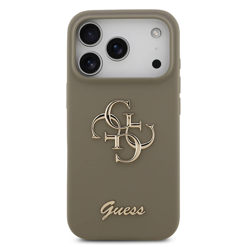 Apple iPhone 17 Pro Max Kılıf Guess Orjinal Lisanslı Grained Yazı Logolu Kapak - 19