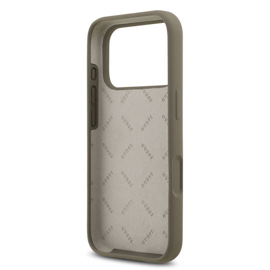 Apple iPhone 17 Pro Max Kılıf Guess Orjinal Lisanslı Grained Yazı Logolu Kapak - 23