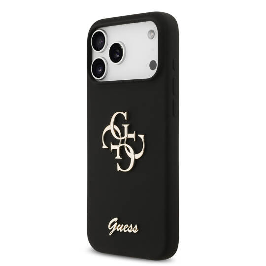 Apple iPhone 17 Pro Max Kılıf Guess Orjinal Lisanslı Grained Yazı Logolu Kapak - 24