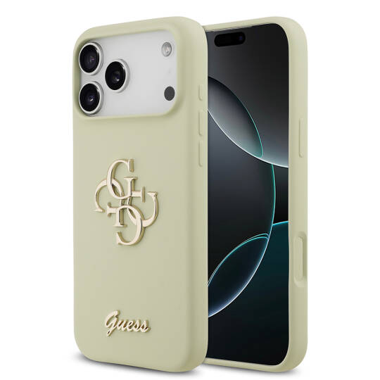 Apple iPhone 17 Pro Max Kılıf Guess Orjinal Lisanslı Grained Yazı Logolu Kapak - 2