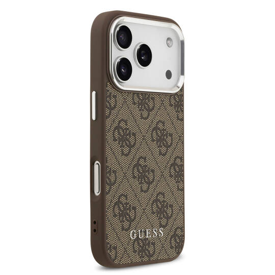 Apple iPhone 17 Pro Max Kılıf Guess Orjinal Lisanslı M-safe Şarj Özellikli 4G Klasik Yazı Logolu Kapak - 6