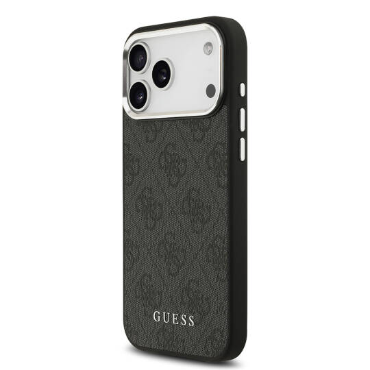 Apple iPhone 17 Pro Max Kılıf Guess Orjinal Lisanslı M-safe Şarj Özellikli 4G Klasik Yazı Logolu Kapak - 10