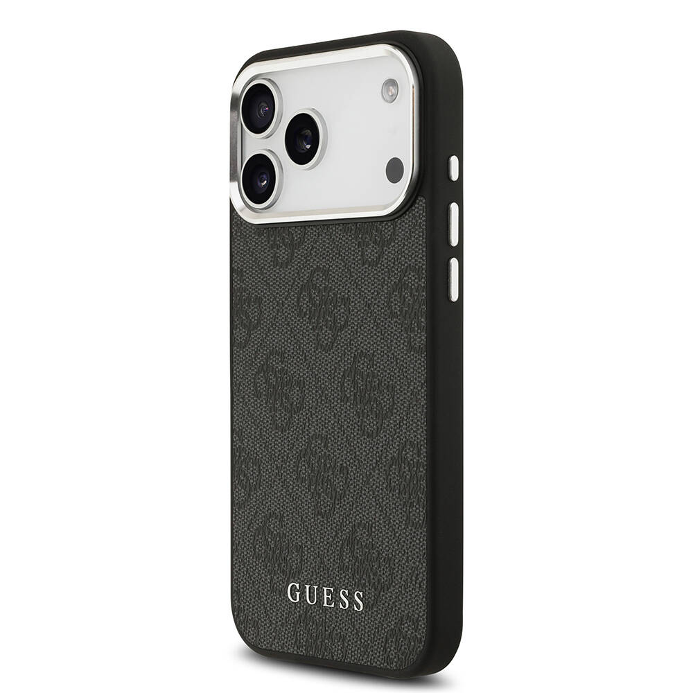 Apple iPhone 17 Pro Max Kılıf Guess Orjinal Lisanslı M-safe Şarj Özellikli 4G Klasik Yazı Logolu Kapak - 10