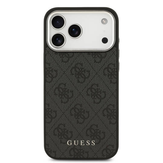 Apple iPhone 17 Pro Max Kılıf Guess Orjinal Lisanslı M-safe Şarj Özellikli 4G Klasik Yazı Logolu Kapak - 11