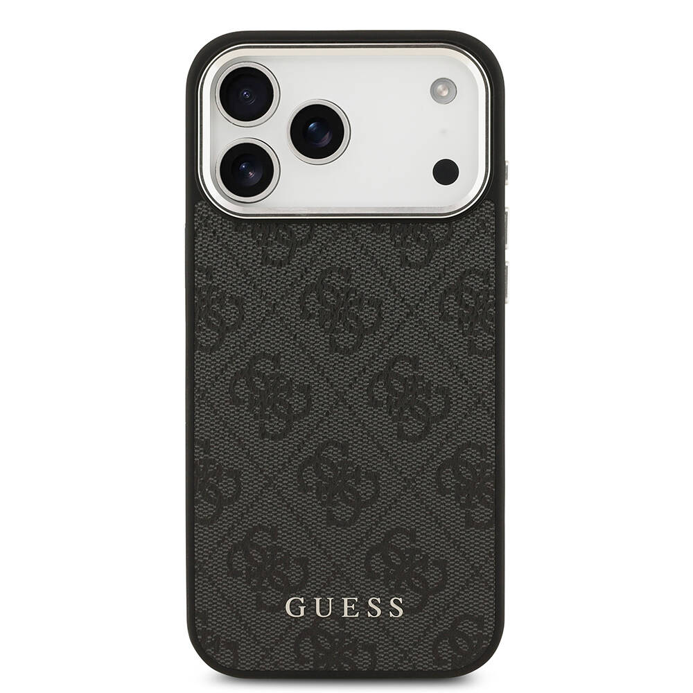 Apple iPhone 17 Pro Max Kılıf Guess Orjinal Lisanslı M-safe Şarj Özellikli 4G Klasik Yazı Logolu Kapak - 11