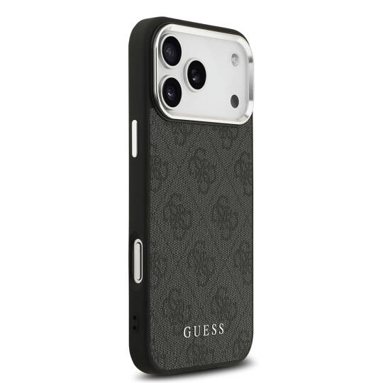 Apple iPhone 17 Pro Max Kılıf Guess Orjinal Lisanslı M-safe Şarj Özellikli 4G Klasik Yazı Logolu Kapak - 12