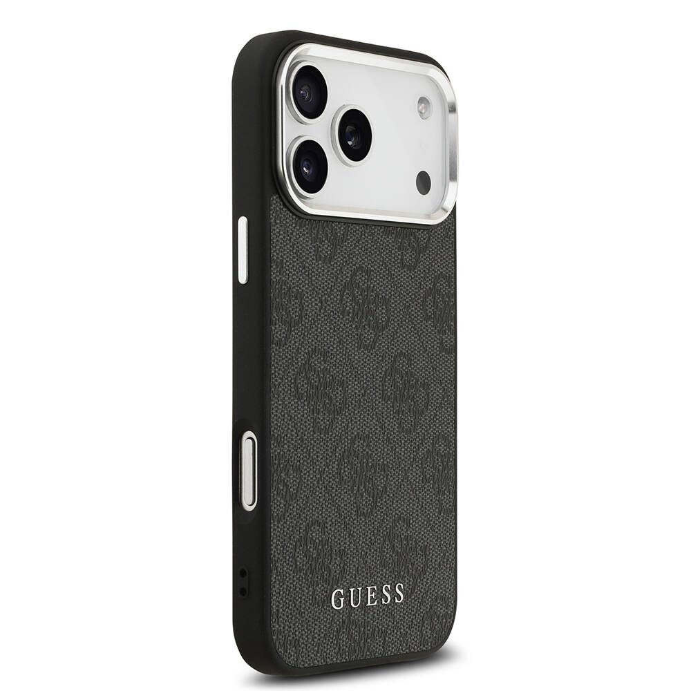 Apple iPhone 17 Pro Max Kılıf Guess Orjinal Lisanslı M-safe Şarj Özellikli 4G Klasik Yazı Logolu Kapak - 12