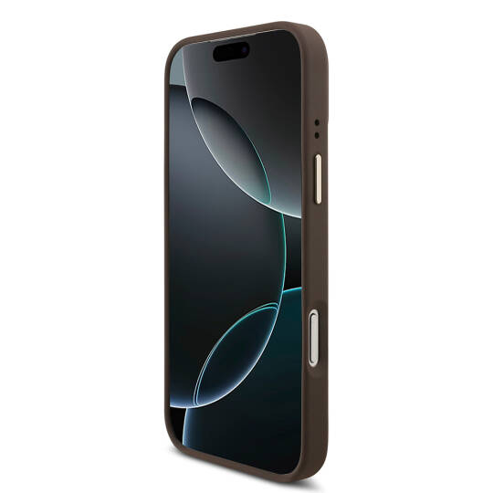 Apple iPhone 17 Pro Max Kılıf Guess Orjinal Lisanslı M-safe Şarj Özellikli 4G Metal Büyük Logolu Kartlıklı Kapak - 7